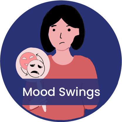 mood swings - symptom of adrenal type of PCOS