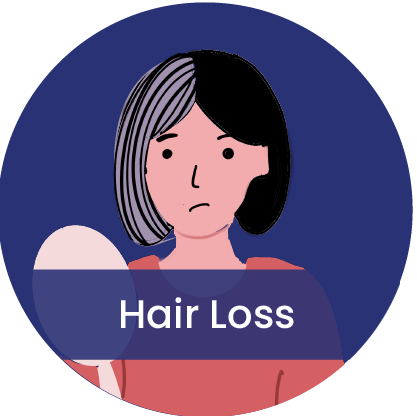 hair loss - symptom of post-pill type of PCOS